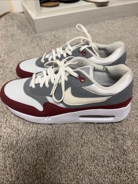 Nike Men's Air Max OG Golf Shoes in Gray, Maroon, White